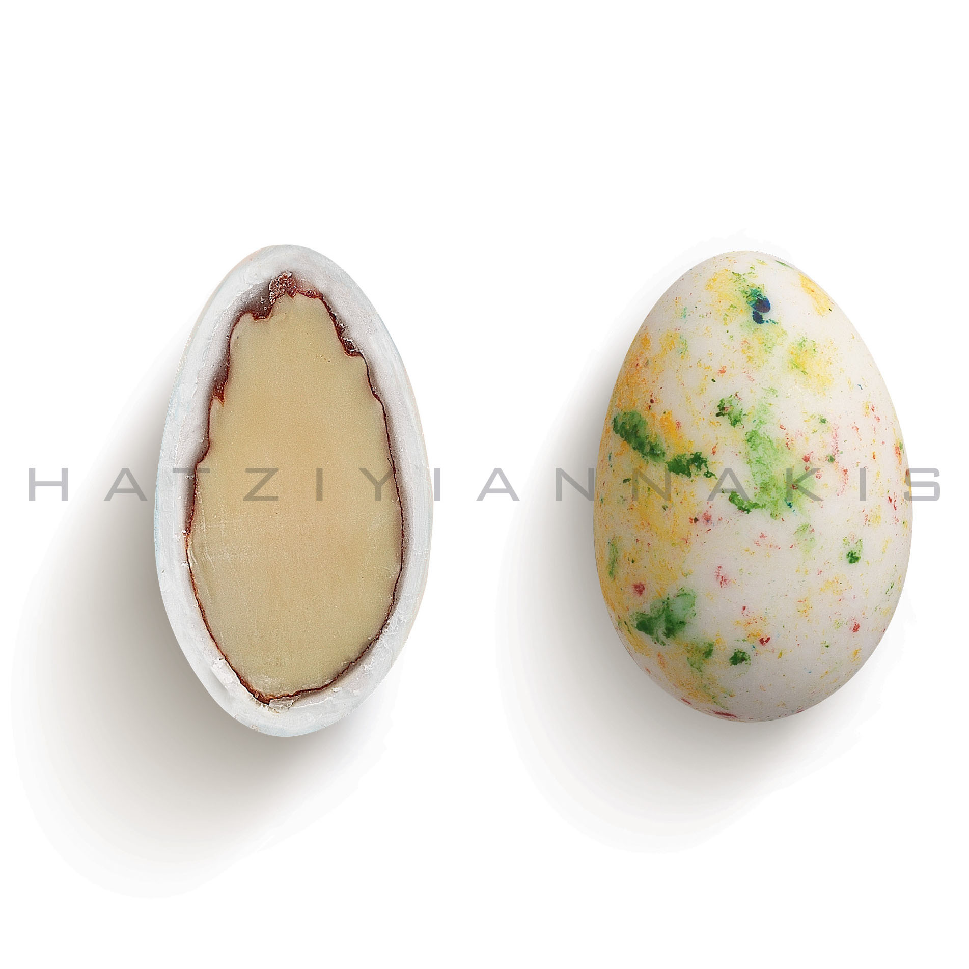 Κουφέτα αμυγδάλου κλασσικό-midi χρώμα_πιτσιλωτό, ματ